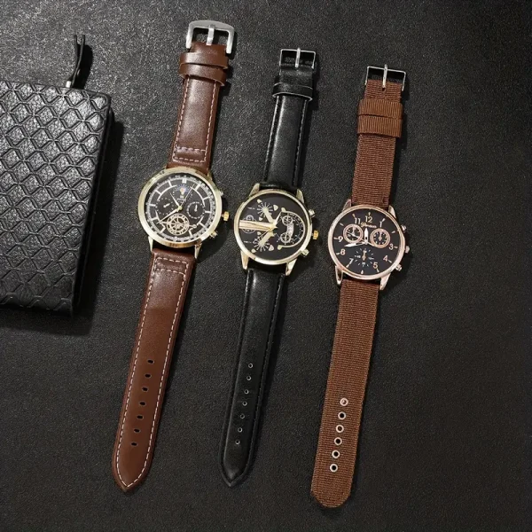 3 piezas de relojes de cuarzo de estilo vintage - Image 2