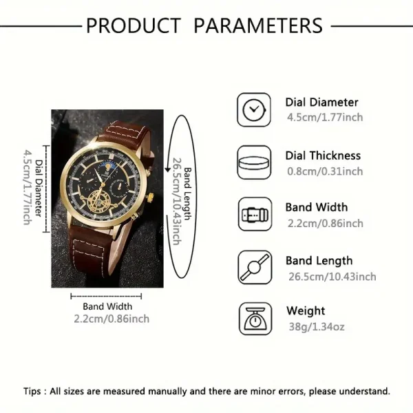 3 piezas de relojes de cuarzo de estilo vintage - Image 4
