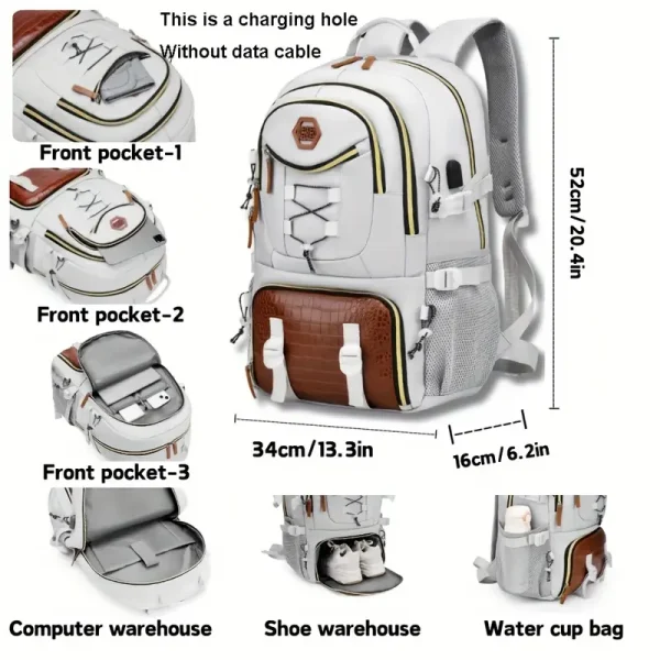 WEIXIER Nuevo Mochila de Moda Multifuncional - Image 4