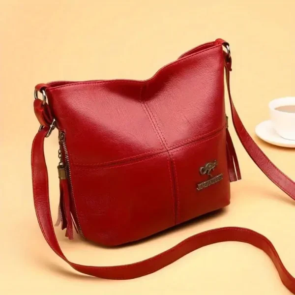 Bolso De Cubo De Cuero Vegano De Moda - Image 3