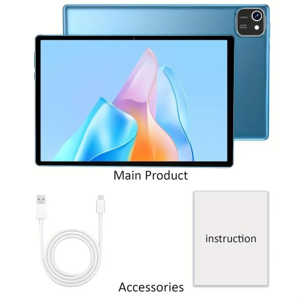 Tableta Android 13 de 10,1 pulgadas, 6GB (2GB+4GB de expansión) de RAM, 64GB de ROM, batería de 6000mAh, equipada con procesador cuadricore, pantalla IPS HD de 1280*800, cámaras dobles, wifi, tableta, pad. - Image 10
