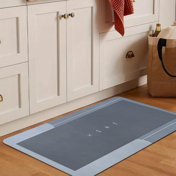1pieza Alfombra de fibra de poliéster de 1.1cm de grosor para cocina con impresión de bienvenida - Antideslizante, alfombra de suelo para cocina, sala de estar, porche y decoración de balcón, alfombra de suelo de cocina | Alfombra de cocina moderna | Alfombra de cocina duradera, alfombra de cocina - Image 9