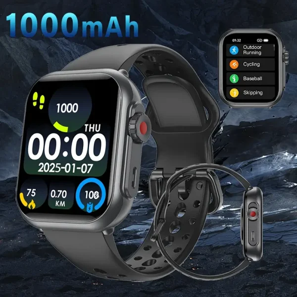 Reloj inteligente para seguimiento de fitness, batería grande de 1000 mAh - Image 2