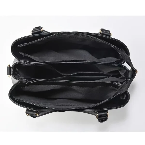 Bolsa de mujer de dos tonos elegante con correa de hombro desmontable - Image 3