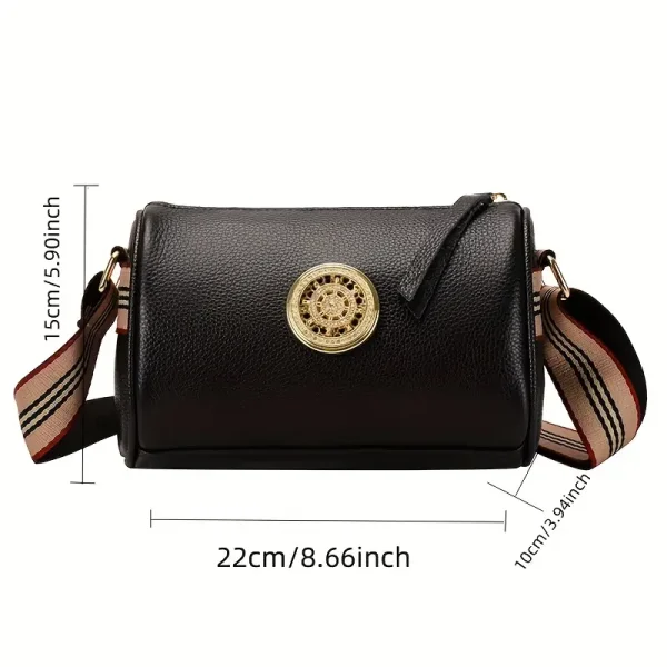 Bolso De Cuero Genuino Cruzado, Bolso De Hombro De Moda - Image 2