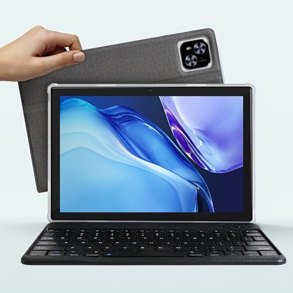 Tablet de 10.1 Pulgadas con Sistema Operativo Android 14, Tableta 2 en 1 con Teclado, Ratón, Funda, Estilete, 128GB ROM 12GB 4GB+8GB RAM Ampliable, Doble Cámara, Procesador de Ocho Núcleos, Pantalla Táctil IPS Alta Definición 1280*800, GMS Tab, Wi-Fi 5G y 6, Google, Tableta - Image 4