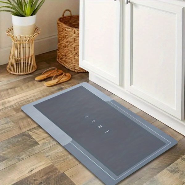 1pieza Alfombra de fibra de poliéster de 1.1cm de grosor para cocina con impresión de bienvenida - Antideslizante, alfombra de suelo para cocina, sala de estar, porche y decoración de balcón, alfombra de suelo de cocina | Alfombra de cocina moderna | Alfombra de cocina duradera, alfombra de cocina - Image 8