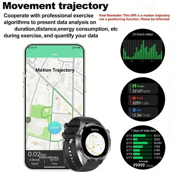 Reloj Inteligente 2025 New Watch 5 Pro para Hombres con GPS - Image 4