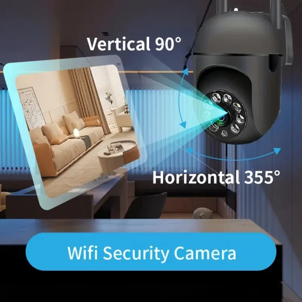 2 cámaras de seguridad WiFi HD - Montaje en pared, visión - Image 2