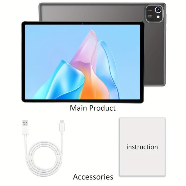 Tableta Android 13 de 10,1 pulgadas, 6GB (2GB+4GB de expansión) de RAM, 64GB de ROM, batería de 6000mAh, equipada con procesador cuadricore, pantalla IPS HD de 1280*800, cámaras dobles, wifi, tableta, pad. - Image 9