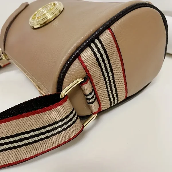 Bolso De Cuero Genuino Cruzado, Bolso De Hombro De Moda - Image 3