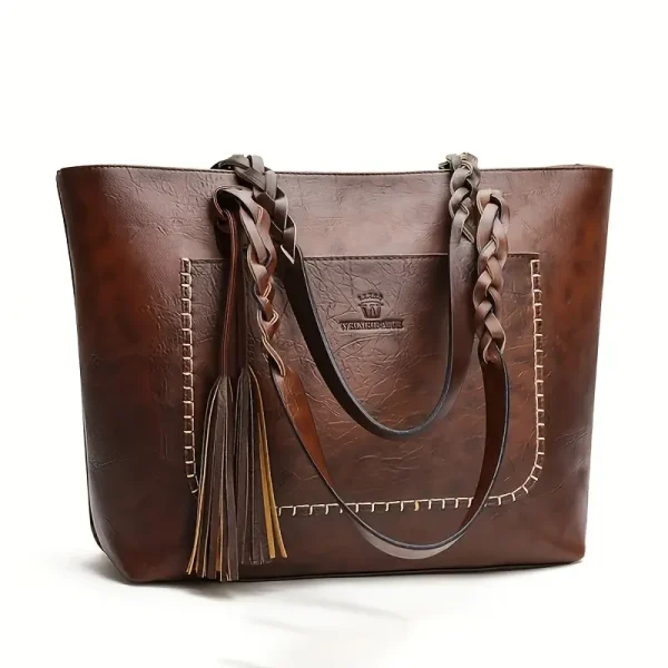 Bolso Tote de Borlas Retro para Mujer con Estilo