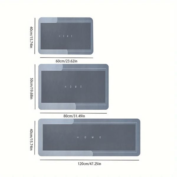 1pieza Alfombra de fibra de poliéster de 1.1cm de grosor para cocina con impresión de bienvenida - Antideslizante, alfombra de suelo para cocina, sala de estar, porche y decoración de balcón, alfombra de suelo de cocina | Alfombra de cocina moderna | Alfombra de cocina duradera, alfombra de cocina - Image 4