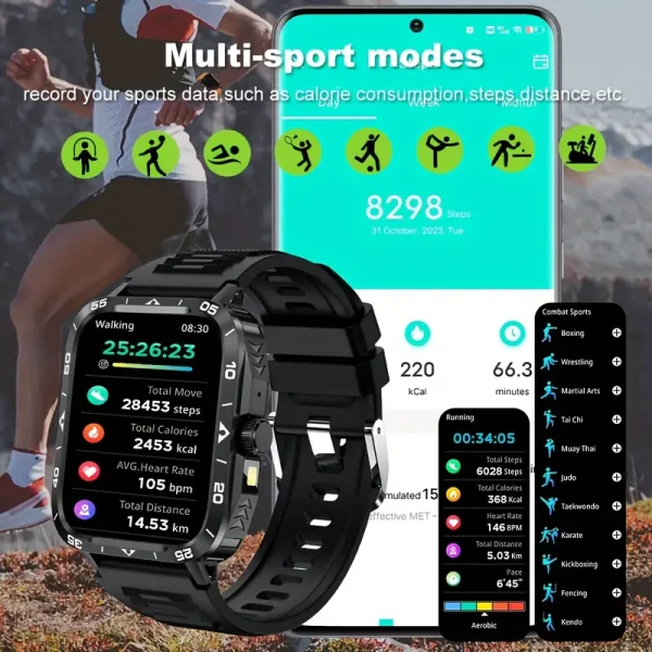 Reloj Inteligente 2024, Impermeable IP67, Pantalla LED - Image 3