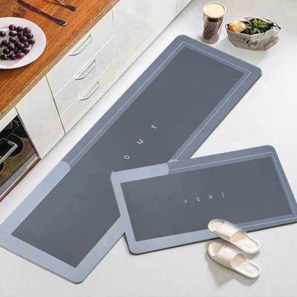 1pieza Alfombra de fibra de poliéster de 1.1cm de grosor para cocina con impresión de bienvenida - Antideslizante, alfombra de suelo para cocina, sala de estar, porche y decoración de balcón, alfombra de suelo de cocina | Alfombra de cocina moderna | Alfombra de cocina duradera, alfombra de cocina - Image 6