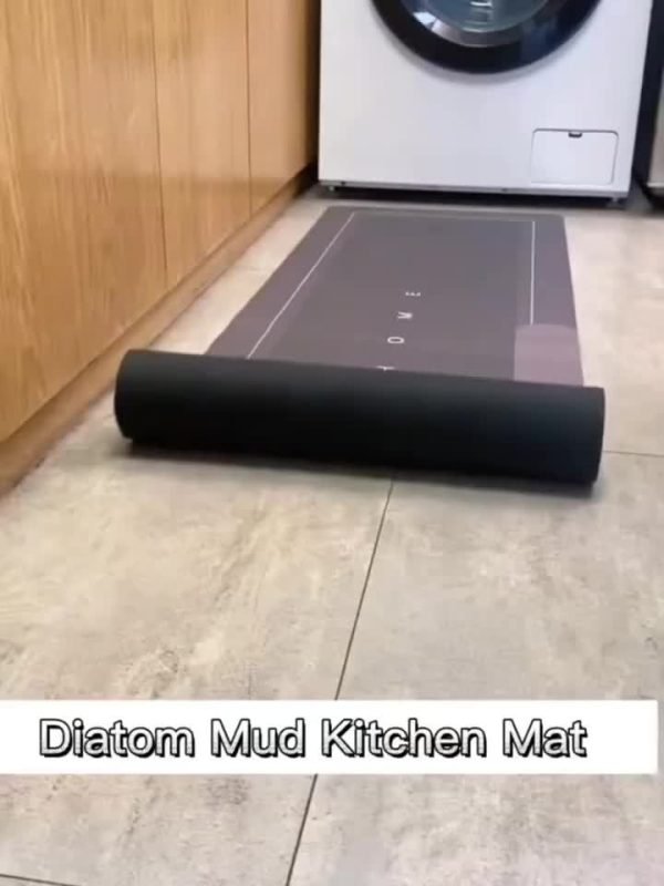 1pc Alfombra de cocina de lodo de diatomea Premium, Alfombra de suelo superabsorbente con fondo antideslizante, Alfombra de baño de secado rápido para sala de estar grande, Alfombra de baño absorbente, Alfombra de suelo de lavandería, Alfombra de entrada, Alfombra de corredor de hogar lavable para pasillo de lavandería - Image 14