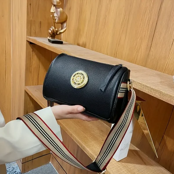 Bolso De Cuero Genuino Cruzado, Bolso De Hombro De Moda - Image 4