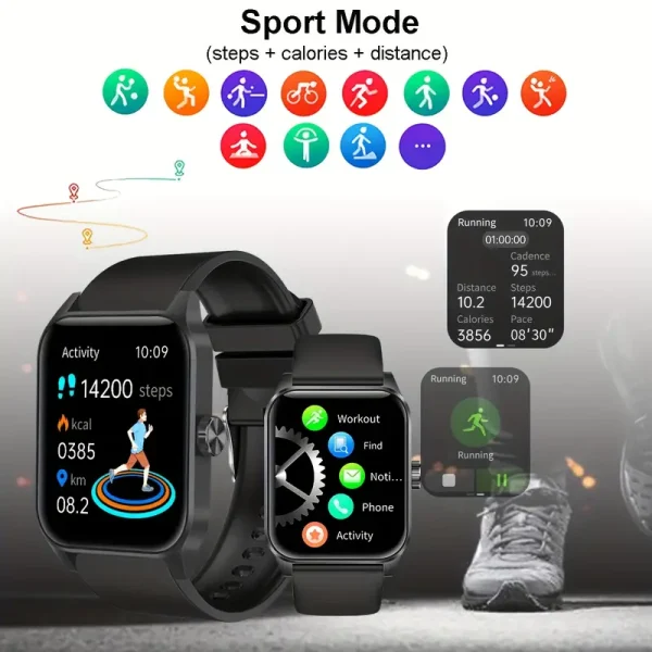 Reloj inteligente para hombre Coiusor - Pantalla táctil completa HD - Image 4